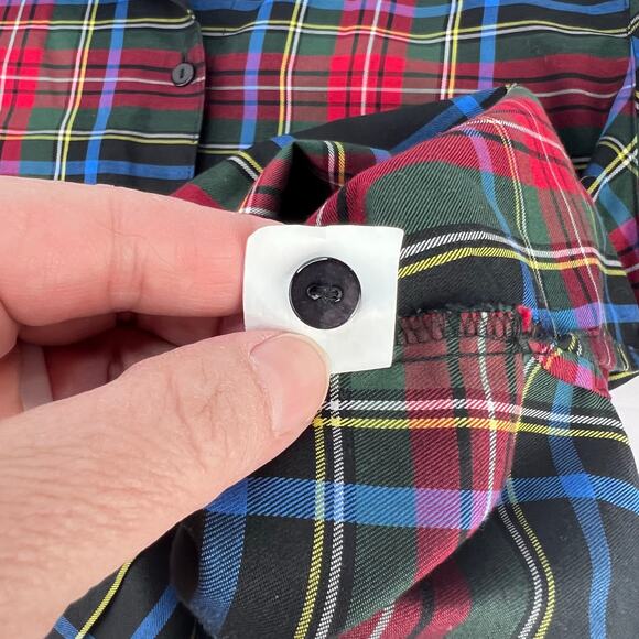EUC Orvis Plaid Black Red Blue Carefree Button Down Long Sleeve Women's Shirt 12 - Picture 7 of 9